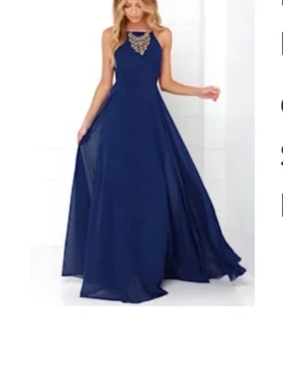 Mythical Kind of Love Navy Blue Maxi Dress - Picture 2 of 2